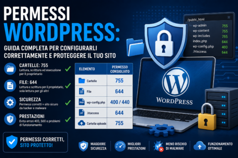 impostare Permessi WordPress impostare Permessi WordPress