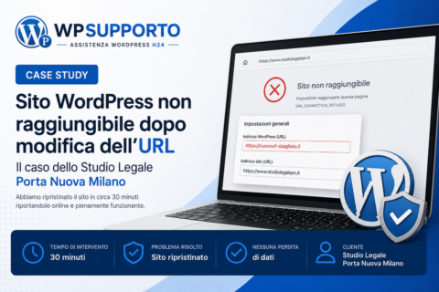 Sito WordPress non funziona dopo modifica URL Sito WordPress non funziona dopo modifica URL