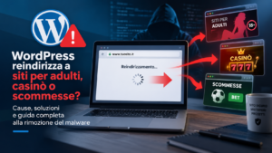 WordPress reindirizza a siti strani o casinò