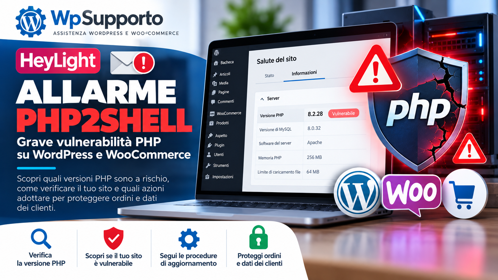 HeyLight allarme PHP2Shell su WordPress e WooCommerce HeyLight allarme PHP2Shell su WordPress e WooCommerce
