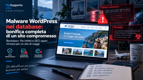 Malware WordPress nel database e backdoor Malware WordPress nel database e backdoor