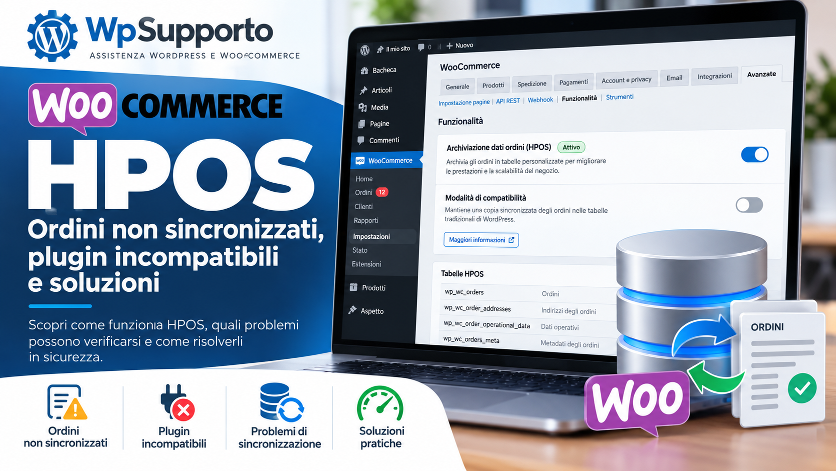 WooCommerce HPOS non funziona